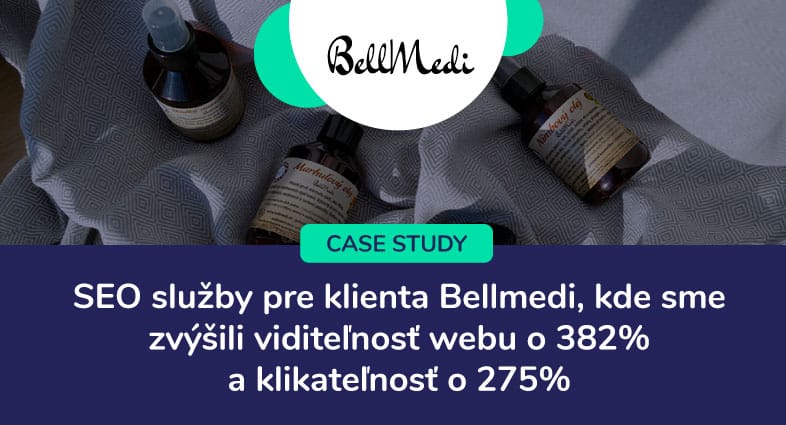 Obrázok case study: SEO služby pre klienta Bellmedi, kde sme zvýšili viditeľnosť webu o 382% a klikateľnosť o 275%